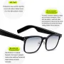 KX31 TWS bluetooth Music Glasses Earphone bluetooth Call HiFi Stereo ACC Audio Anti Blue Light Eyes Protection Waterproof Smart Audio Glasses