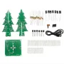 Kits électroniques DIY pour sapin de Noël tricolore/coloré à feuilles courbées, version standard/musicale