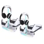 PGTECH GP-533S PS5 Pro Slim Horizontal Stand with Dual Cooling Fans RGB Lighting Dual Controller Charger Headphone Holder USB Ports Gaming Accessories