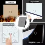 UBARO 1 Gang 86 Type Smart Wall Touch Switch Tempered Glass Panel Single Live Wire Waterproof Heat Resistant LED Indicator