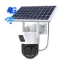 Guudgo 10x Optical Zoom Solar Security Camera Outdoor Dual-lens Wireless PTZ Full Color Night Vision Two-Way Talk Human Detection Waterproof Surveillance Camera