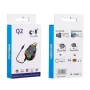 Q2 USB bluetooth 5.3 Audio Transceiver HiFi Sound Hands-free Call Colorful Atmosphere 3.5mm Aux Wireless bluetooth Transmitter Receiver Adapter