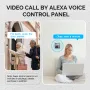 MoesHouse Tuya Smart WiFi Video Doorbell 1080P HD 140° Wide Angle Motion Detection 2-Way Audio IP65 Waterproof 5000mAh Battery Alexa Cloud SD Storage Wireless Chime Visual Door Bell