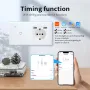 1/2/3Gang Tuya WiFi Smart Touch Switch Socket with USB-A Port Voice Control App Remote Live & Neutral Wire Control Work with Amazon Alexa Google Assistant