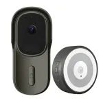 WF001-708AD Tuya Smart WiFi Video Doorbell with 1080P 5MP Camera Wireless Door Bell IR Night Vision PIR Motion Detection Two-way Audio IP65 Waterproof DC AC Battery Powered Voice Control with Alexa Google Home