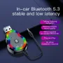 Q2 USB bluetooth 5.3 Audio Transceiver HiFi Sound Hands-free Call Colorful Atmosphere 3.5mm Aux Wireless bluetooth Transmitter Receiver Adapter