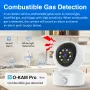 Vstarcam CS49LM 3MP HD Smart Indoor Network Security Camera with Smoke Gas Detector PTZ Color Night Vision Human Tracking Two Way Audio Wireless WiFi Camera
