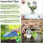 SGS07 3 in 1 Digital LCD Soil Meter Soil PH/Moisture/Temperature Tester with Backlight for House Plants Garden Lawn Farm