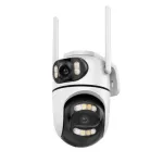 4MP 5X Zoom Dual Lens Wireless Security Camera PTZ Color Night Vision AI Human Detection Two Way Audio IP66 Waterproof WiFi Smart Home Surveillance System ICSEE APP