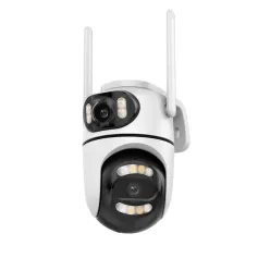 4MP 5X Zoom Dual Lens Wireless Security Camera PTZ Color Night Vision AI Human Detection Two Way Audio IP66 Waterproof WiFi Smart Home Surveillance System ICSEE APP