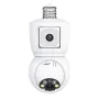 ESCAM QF202 E27 2MP+2MP WiFi PTZ Camera Dual Lens Wireless Surveillcance Camera with Color Night Vision Humanoid Detection Two-way Radio H.265 Phone Remote Monitoring Security IP Cameras