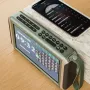 SANSUI F55 Wireless bluetooth Speaker 7-inch LED Display Radio Dual Internal Magnetic Horn Deep Bass Portable FM Radio Dual TF Card Slot/USB Drive/AUX MP4 Music Player Video Speaker with Stand and Lanyard