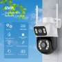 3MP+3MP WiFi IPカメラ 4K 6MP ワイヤレスセキュリティ監視カメラ NETIP Onvif 人感センサー 家庭用 屋外 CCTV IPカメラ デュアルレンズ 自動追跡