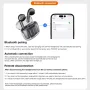 Fone de ouvido esportivo semi-intra-auricular Lenovo Lecoo EW303 TWS Bluetooth 5.3 com controle por toque e microfone