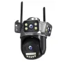 Telecamera IP QD18 da 6 MP con tre obiettivi WiFi + Bluetooth Telecamera PTZ a tre schermi Visione notturna Rilevamento automatico del movimento Audio bidirezionale Impermeabile Doppia antenna integrata Telecamere di videosorveglianza CCTV