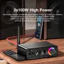 TPA3116D2 100W+100W bluetooth Amplifier Audio Digital Power Amplifier RGB Dual Channel Amp Built-in DSP Support RCA Coaxial Optical 6.5mm Microphone Karaoke Wireless Adapter
