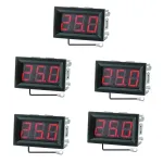 5Pcs 0.56 Inch Mini Digital LCD Indoor Convenient Temperature Sensor Meter Monitor Thermometer with 1M Cable -50-120℃ DC 5-12V