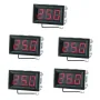 5Pcs 0.56 Inch Mini Digital LCD Indoor Convenient Temperature Sensor Meter Monitor Thermometer with 1M Cable -50-120℃ DC 5-12V