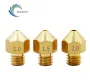 Kingroon M6 Copper Nozzle 1.0mm 1.5mm Larger Diameter Nozzles For 1.75mm 3mm Filament Big Hole Brass Nozzle 3D Printer Parts