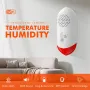 Tuya Smart WiFi Temperature Humidity Sensor 80dB Sound Light Alarm 180 Days Standby Smart Life App Remote Monitoring for Smart Home