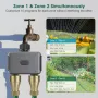 SGW08MZ Tuya Zigbe 2 Zones Smart Irrigation Timer Digital Programming Watering Schedules Sprinkler Drip Irrigation System Voice Control with Alexa Google Assistant