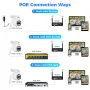 Hiseeu 4MP+4MP Dual Lens PTZ POE IP Camera 8X Zoom Full Color Night Vision 2-Way Audio H.265+ IP65 Waterproof CCTV Security Video Surveillance Camera