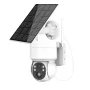 Telecamera IP wireless Hiseeu WTD514 4MP 1440P Zoom 5X per esterni ad energia solare PTZ WiFi Rilevazione di movimento PIR Visione notturna Audio bidirezionale Telecamere di sorveglianza di sicurezza Colore bianco