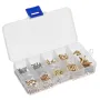 AOQDQDQD® 260Pcs M2 PCB Threaded Brass Male Female Standoff Spacer Board Hex Screws Nut Assortment Box Kit Set with Plastic Box Hollow