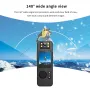 CS11 1080P Back Clip Camera Video Recorder 180 Degree Adjustable Lens Cycling Recorder Built-in LED Light WiFi Support 256GB TF Card Portable Sports Action Camera