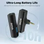 BOYA BOYALINK Wireless Lavalier Lapel Microphone HD Noise Cancelling 100M Wireless Tranmission Mini Mic for iPhone Android PC DSLR Camera Youtube Recording Vlog Phone
