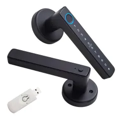 WAFU WF-F6 Tuya Smart Fingerprint Door Lock Aluminum Alloy Keyless Entry 5 Unlock Methods App Control Anti-Peep Password IC Card Key Type-C Emergency Power High Security NFC Function