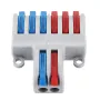 20pcs SPL-62 Two Groups of Parallel One-in and Three-out Splitter Terminal Wire Connector