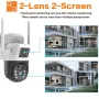 V380 4G Solar Dual-Lens Security Camera 4MP IP66 Weatherproof 12000mAh Battery Two-Way Audio PTZ Control Night Vision WiFi/4G Auto Tracking