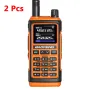 2Pcs Orange Baofeng UV-17 Pro GPS Handheld Walkie Talkie Six Bands Wireless Copy Frequency Flashlight Type-C Charger Ham Transceiver FM Radio