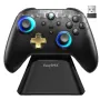EasySMX D05 Tri-mode Wireless Gaming Controller with Hall Effect Joysticks and Triggers 1000Hz Polling Rate 2.4G Bluetooth Wired RGB Backlit Multi-Platform Support for PC Switch iOS Android Programmable Buttons Turbo Function 5-Level Vibration