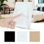 UBARO 1 Gang 86 Type Smart Wall Touch Switch Tempered Glass Panel Single Live Wire Waterproof Heat Resistant LED Indicator