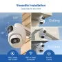 IMILAB EC6 Dual 2K Lens WiFi Spotlight Camera 360° PTZ Wireless Cam Color Night Vision AI Detection Two-way Audio Siren Alarm Home Monitoring Security Cam APP Control