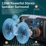 Cyboris Motor Boom X10 120W bluetooth Speaker Four Speakers Dual Bass Diaphragm Hands-free Calls CSB 10000mAh IPX6 Waterproof 3.5mm Audio TF Card Outdoors Wireless Subwoofer
