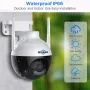 Hiseeu 4K 8MP WiFi Security Camera Outdoor Intelligent PTZ 2-way Audio Cam Night Vision AI Human Detection IP66 Waterproof Support TF Card Home Safety IP Camera