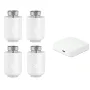 4Pcs Tuya Zigbe Smart Thermostat Radiator Valve Temperature Schedule Setting Window Open Detection Function APP Remote Voice Control Work with Alexa Google Assistance
