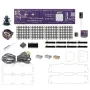 Kit faça você mesmo com espectro musical de LED controlado por voz, relógio de matriz de pontos, kit de luz eletrônica de ritmo musical para soldagem