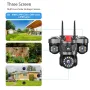 Guudgo 6MP Triple Lens Security Camera Wireless Outdoor WiFi 360° View 10X Zoom Color Night Vision Human Detect 2 Way Audio IP66 Waterproof CCTV Cameras