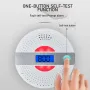 Home Smoke Detector Carbon Monoxide Detection Alarm Real-time Monitoring LED Display Sound Light Alarming Troubleshooting Function for Safety Prenvention