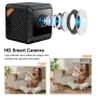 W02 1080p HD Smart Camera Infrared Night Vision Wireless WiFi Camera 140° Wide Angle Motion Detection Magnetic Mount Type-C Charging Mini Cameras