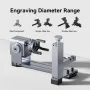 [EU/US Direct]LONGER Nano Rotary Extension Claws Extended Engraving Area Slide Extension Claws 120mm x 300mm Type-C Connection Anodized Aluminum Alloy Over 300 Materials Engraving Cutting Rotary Body