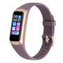 C60 1.1inch AMOLED Display Heart Rate Blood Pressure Blood Oxygen Monitor Body Temperature Record Sleep Monitoring Multi-sport Modes Music Playback 3ATM Waterproof Smart Watch