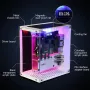YAHBOOM Raspberry Pi 5 Case Protective Kit with Cooling Fan Chassis RGB Color Light 0.96 Screen Dispaly DIY Electronic Shell Host PCIe