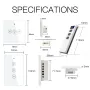 MoesHouse WiFi RF Smart Light Dimmer Switch 2/3Way Muilti-Control Smart Life/Tuya APP Control Works with Alexa Google Voice Assistants