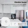 Tuya ZigBe Smart Vibration Sensor Real Time Monitoring Door Window Detection Alarm Smart Home Security Protection System