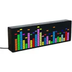 Color LED Music Spectrum Electronic Clock RGB LEDs USB Voice Control Rhythm Light 1624RGB Pickup Atmosphere Level Indicator